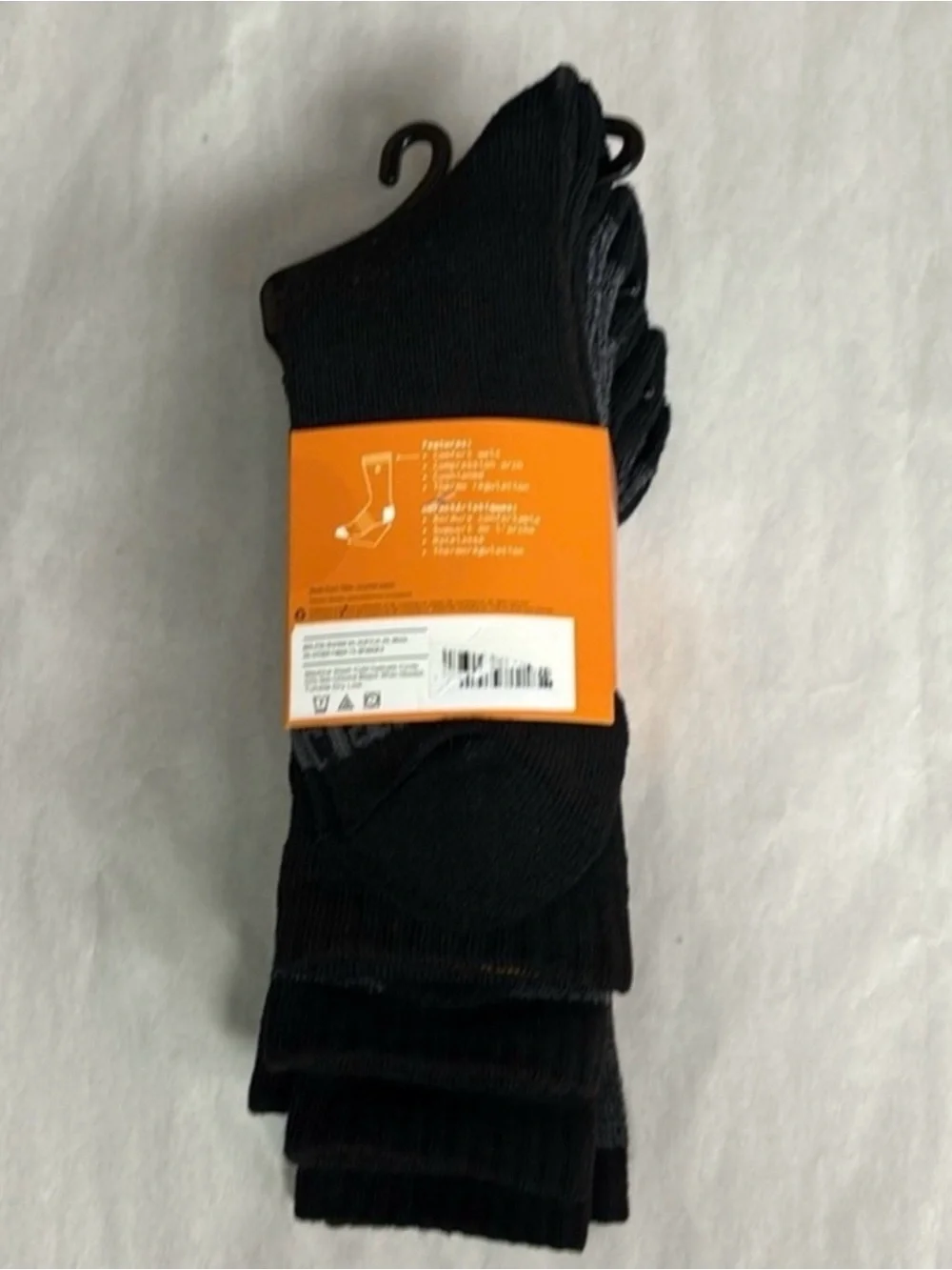 New Timberland Socks 4 Pair Men’s Gray & Black Wool Cushioned Boot Socks Casual